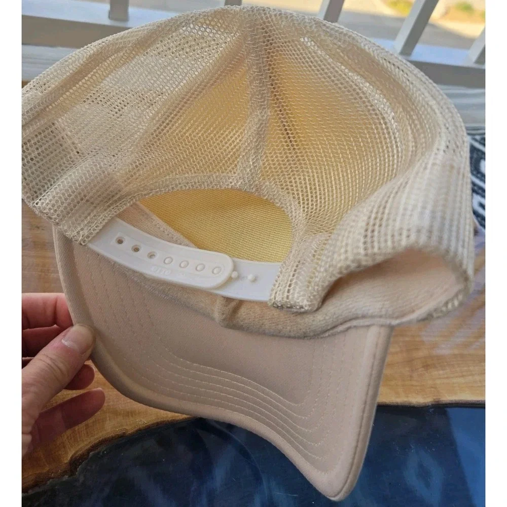 Feast Coffee Redding CA Dragon Trucker Hat Beige Mesh Snapback OTTO Cap